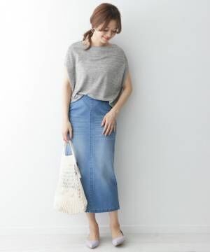 夏はやっぱりデニムがいい デニムタイトスカートでスッキリコーデを叶えよう 18年5月26日 ウーマンエキサイト 1 4