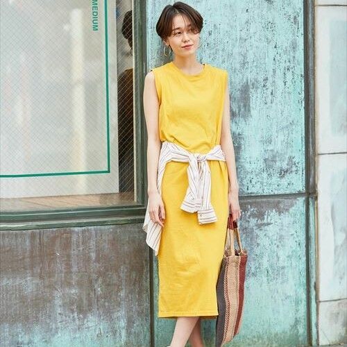 夏のデートは柑橘系カラーをチョイス ノースリーブワンピで作る大人キュートコーデ 18年6月22日 ウーマンエキサイト 1 4