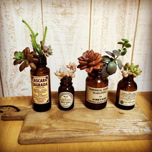 そのまま派 リメイク派 オシャレなインテリアに映える 小瓶 の活用法をご紹介 19年1月24日 ウーマンエキサイト 1 3