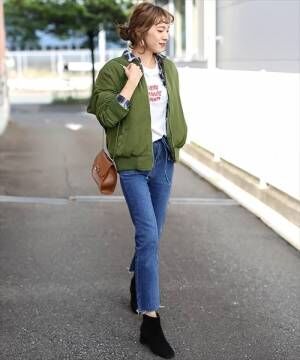 春のお出かけシーンにこなれ感を演出 カーキアウター を着こなす大人コーデ15選 19年2月19日 ウーマンエキサイト 1 4