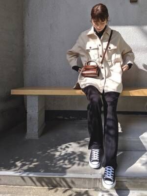 19年冬のコンバースコーデ 今っぽく 大人っぽく履きこなすコツ 19年11月23日 ウーマンエキサイト 1 4