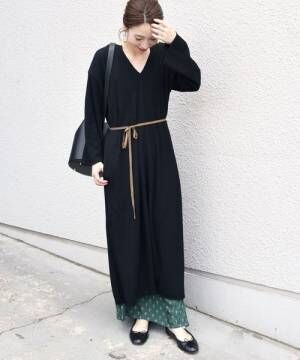 秋に一押し 人気の ワッフルワンピース をおしゃれに着こなす 年10月12日 ウーマンエキサイト 1 6