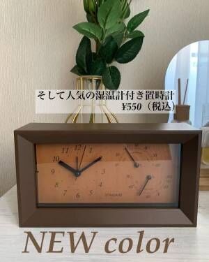 湿温度計付きの置き時計