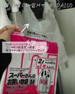 ダイソー：お買い物袋Mサイズ