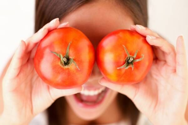 Healthy people: Tomato woman fun