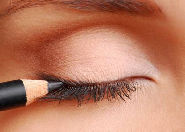 Black cosmetic pencil for eyes