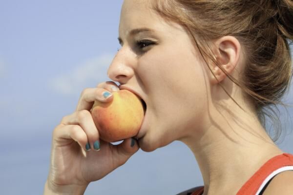 Girl Eat Peach