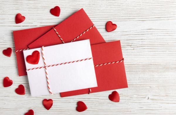 Valentines Day Envelope Mail, Red Heart, Valentine’s Letter, Wedding Love