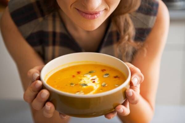 温かいスープで栄養をチャージ