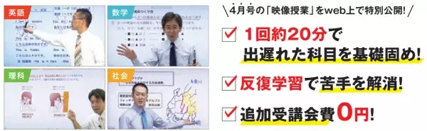 【5/29申込締切】Z会の通信教育、中1スタート巻き返しキャンペーン4月号の映像授業を特別公開！