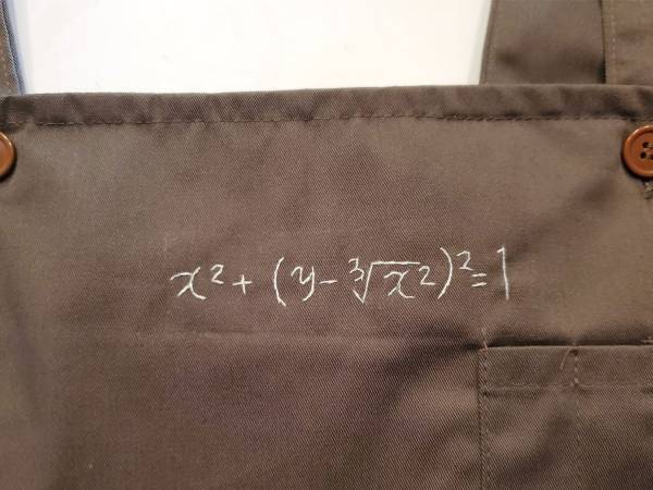 妻からもらったエプロンに謎の数式　計算の末、できたグラフに驚き！