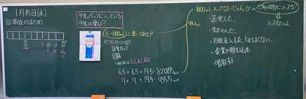 １L入りの牛乳、容積を計算すると９５５.５mLしか入ってないことに…　なぜだか分かる？