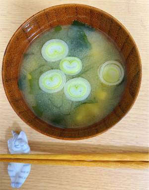 ネギを切って思わずニッコリ…　幸せを呼びそうな１枚とは？　「金太郎あめみたい」