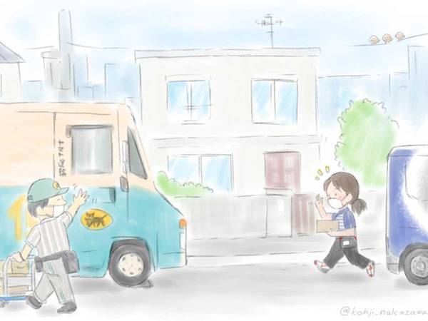 鉢合わせしたヤマトと佐川の配達員が…？　目撃された『光景』に、ニッコリ