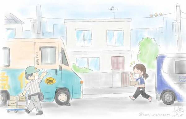 鉢合わせしたヤマトと佐川の配達員が…？　目撃された『光景』に、ニッコリ