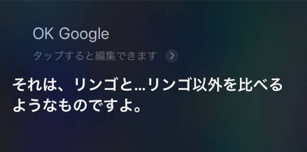 『Siri』に「OK Google」としつこく呼んだら見事な返しが…　【全８パターン】