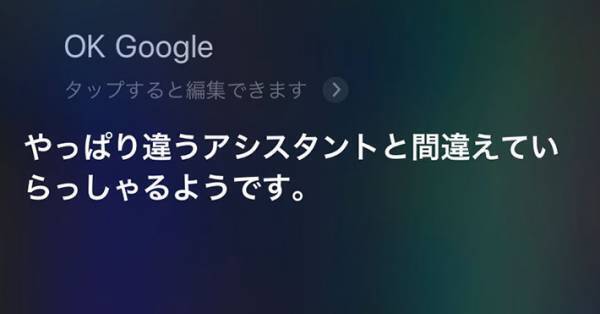 『Siri』に「OK Google」としつこく呼んだら見事な返しが…　【全８パターン】