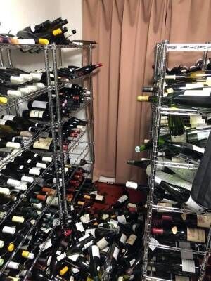 言葉を失う　コレクションしていたワインが…棚から落ちた原因は？