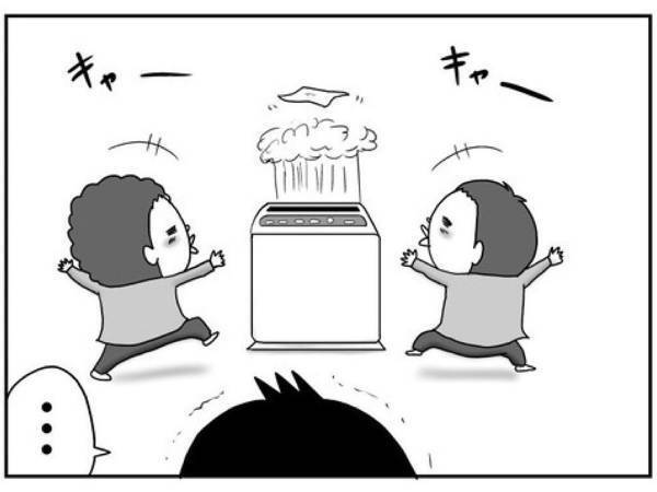 空気清浄機で遊ぶ息子たちを見て身体を震わせる父親　突然声を張り上げて？