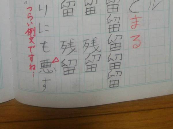 妹の宿題に「事実無根の風評被害」　兄が憤りを覚えた漢字の例文