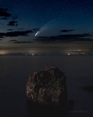 思っていたより『君の名は。』だった…　彗星を撮影した結果？【２枚】