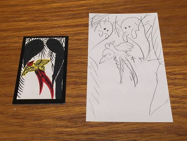 子供が独自の目線で描いた６枚の『花札の絵』に、魅了される人が続出！