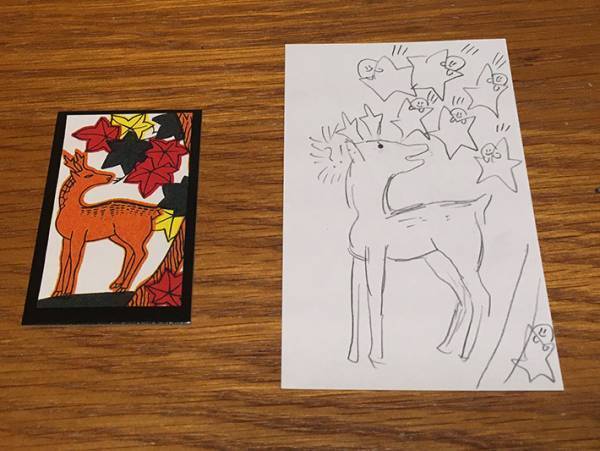 子供が独自の目線で描いた６枚の『花札の絵』に、魅了される人が続出！