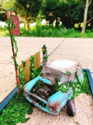 子供が壊し修復不可能な夫のプラモデル　妻が遊びで手を加えたところ？