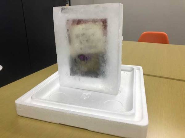 会社に届いた重い荷物　開けると『ヒンヤリ』とした塊が出てきて？