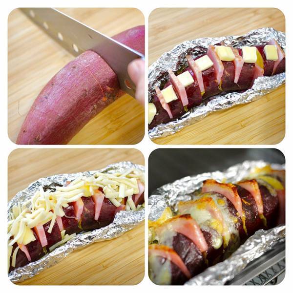 さつまいもに、挟んで焼くだけで？　Twitterのレシピに「コレは罪深い」「たまらん」の声