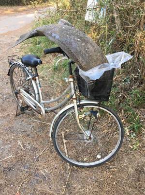 『ある場所』から帰る男性　自転車を写した１枚に８万人が吹き出す！