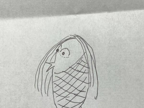 アマビエチャレンジ！絵心ない夫にアマビエを描せた結果…