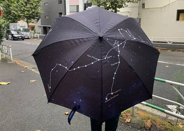 星座柄に見える傘、近付いてよく見ると…　「ウケた」「借りてみたい」