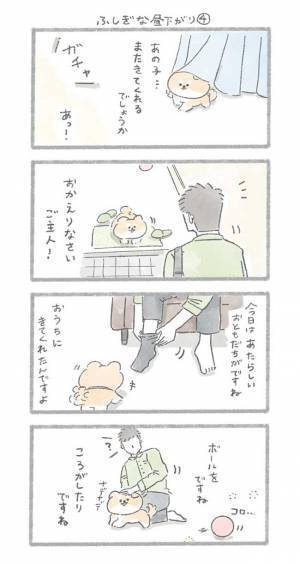 「涙腺崩壊」「泣いてしまう」　突然現れた黒い犬、愛犬が一緒に遊んでいると…