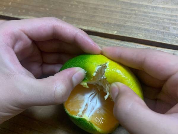 もうこのむき方しかできない！手を汚さずにミカンを食べる方法