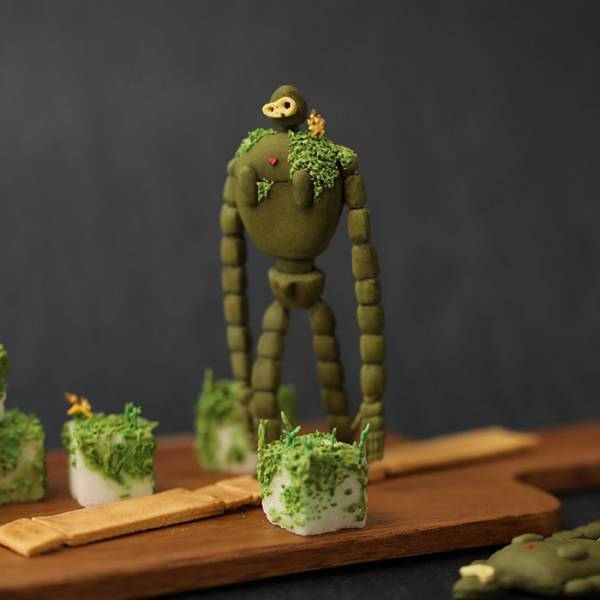 ラピュタの『ロボット兵』を砂糖で再現　アツアツの飲み物に投入すると…？