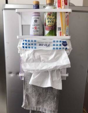 便利なニトリ『冷蔵庫サイドラック』　物を１個だけ置く時に気を付けたいポイント
