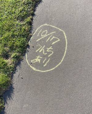 道に書かれた『うんちあり』の字　真相に「ゾッとした」「怖すぎる…」