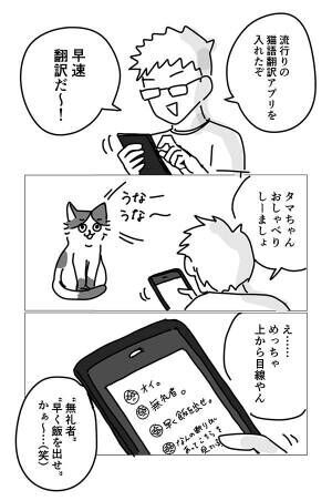 『猫語翻訳アプリ』を使ったら凍り付いた飼い主　展開に「笑う」「好きすぎ」