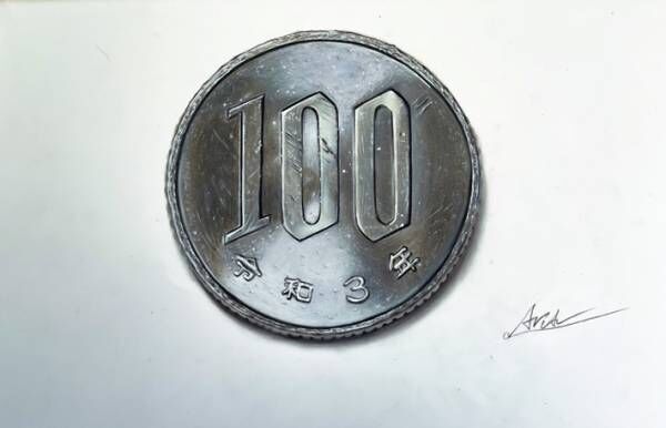 １００円玉を並べただけのツイートが１２万『いいね』　その理由は…？