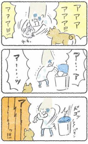 ゴキブリの登場にゾッとする女性　柴犬とのやり取りに「笑った」「オチが好き」