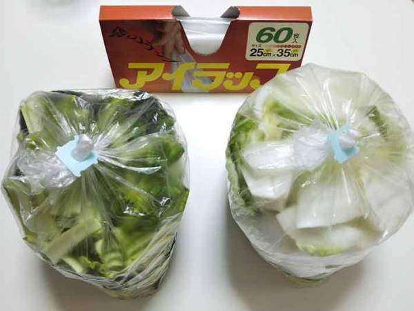 シャキシャキが続く！アイラップに詰めるだけの野菜保存法！