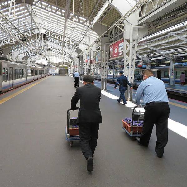 駅にあった大量の空の鉢植え　貼り紙には「申し訳ございません」と書かれており…？