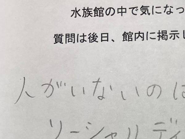 来館者の『素朴な質問』が、館長の精神に大ダメージ　『水族館の中で気になったこと』