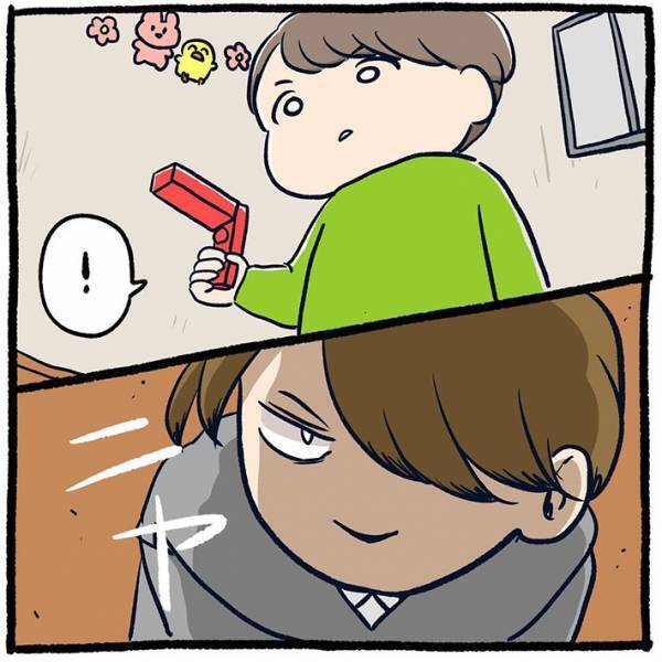 男の子の遊びに全力で付き合った女性　まさかの結末に、吹き出す！