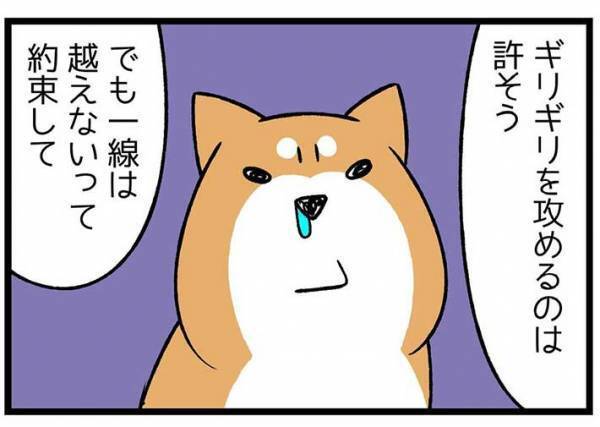 砂浜に寝そべる柴犬　飼い主が注意すると？