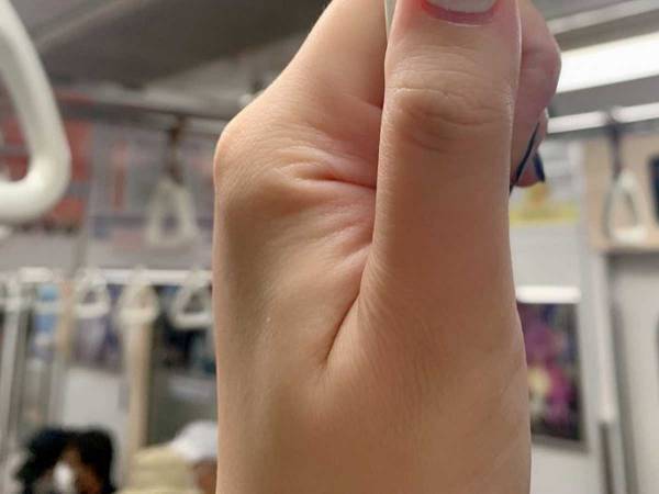 電車のつり革につかまったら、視界に愛犬が…　飼い主の投稿に反響