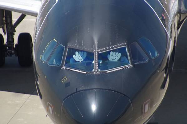 パイロットの行動に称賛の声　外から見ている人に気付くと？