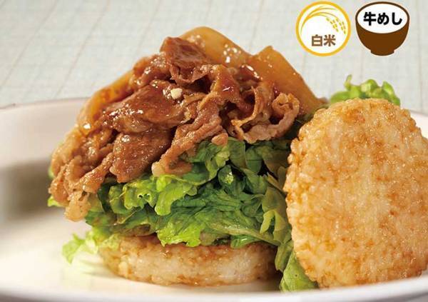 松屋の牛めしをご飯でサンド　組み合わせ３２通りのライスバーガーが販売拡大