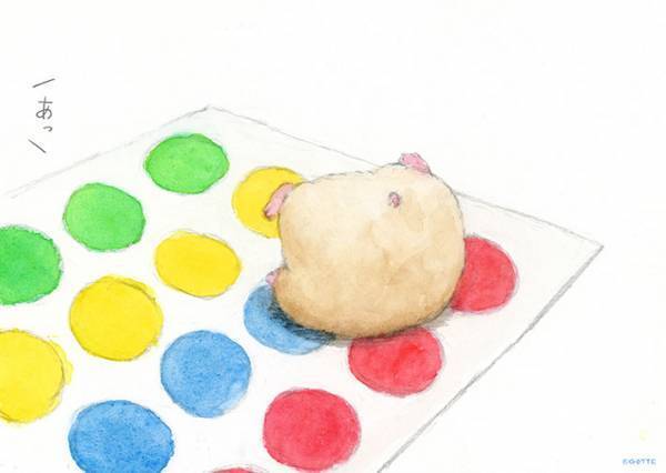 ハムスターがツイスターをしたら？　「癒しでしかない」「つらい時に見たくなる」